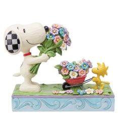 Peanuts by Jim Shore Snoopy Flowers & Woodstock Figurine