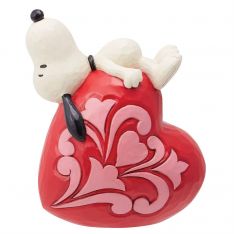 Peanuts by Jim Shore Snoopy Laying On Heart Figurine