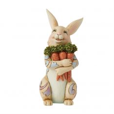 Jim Shore Heartwood Creek Bunny with Carrots Pint-Sized Figurine
