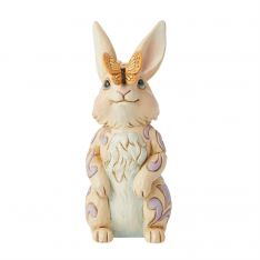 Jim Shore Heartwood Creek Mini Bunny with Butterfly Figurine