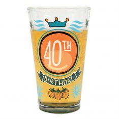 Designs by Lolita 40th Birthday Pint Glass