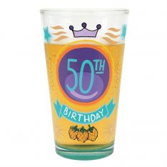 Designs by Lolita 50th Birthday Pint Glass