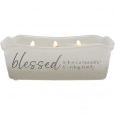 Pavilion Gift Company Thoughts of Home - Blessed 12 oz Soy Wax Candle