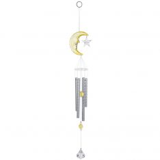Ganz Crystal Expressions Yellow Starry Moon Windchime