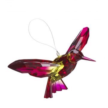 Ganz Crystal Expressions Hanging Two-Toned Fucsia & Green Hummingbird