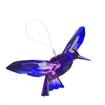 Ganz Crystal Expressions Hanging Two-Toned Dark Blue & Purple Hummingbird