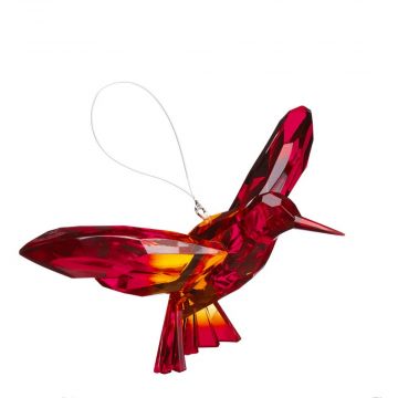 Ganz Crystal Expressions Hanging Two-Toned Red & Orange Hummingbird
