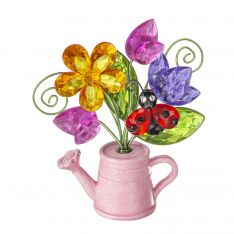Ganz Crystal Expressions Garden Watering Can Posy Pot - Ladybug