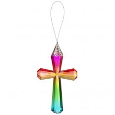 Ganz Crystal Expressions Rainbow Cross Ornament