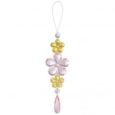 Ganz Crystal Expressions Yellow & Light Pink Daisy Pendant