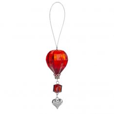 Ganz Dreams & Wishes Hot Air Balloon - Red With Heart Charm