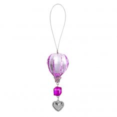Ganz Dreams & Wishes Hot Air Balloon - Pink With Heart Charm
