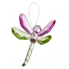 Ganz Crystal Expressions Pink & Green Two-Tone Small Dragonfly Ornament