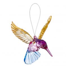 Ganz Crystal Expressions Meadow Hummingbird Ornament - Yellow Wings