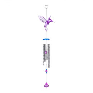 Ganz Crystal Expressions Hummingbird Windchime - Pink