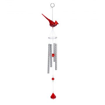 Ganz Crystal Expressions Cardinal Windchime - Clear Ring