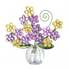 Ganz Crystal Expressions Sweet Daisy Posy Pot - Pink, Purple & Yellow