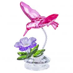 Ganz Crystal Expressions Hummingbird Garden Figurine - Pink