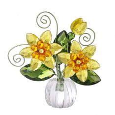 Ganz Crystal Expressions Lily Posy Pot  - White Flowers