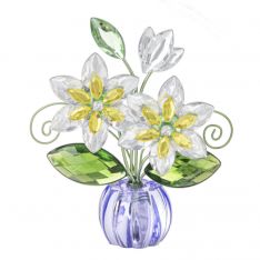 Ganz Crystal Expressions Lily Posy Pot  - Yellow Flowers