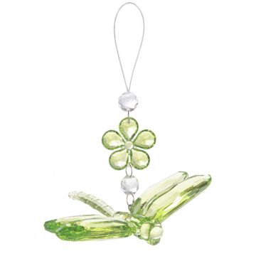 Ganz Crystal Expressions Green Luminous Flower Dragonfly Ornament