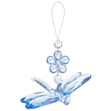 Ganz Crystal Expressions Blue Luminous Flower Dragonfly Ornament