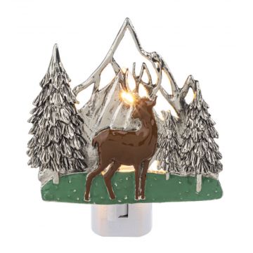 Ganz Midwest-CBK Lights In The Night Deer in Forest Night Light