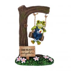Ganz Swinging into Spring Frog Figurine