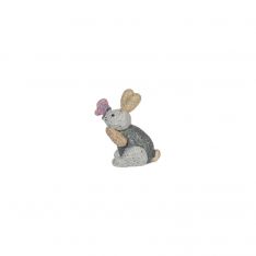 Ganz Pebble Bunny With Pink Butterfly Charm