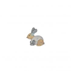 Ganz Pebble Bunny With Blue Flower Charm