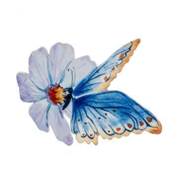 Ganz Butterfly Screen Blue Butterfly On Light Blue Flower Door Decor