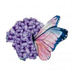 Ganz Butterfly Screen Blue & Pink Butterfly On Purple Flower Door Decor
