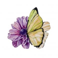 Ganz Butterfly Screen Green Butterfly On Purple Flower Door Decor