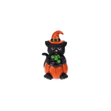 Ganz Halloween Costume Cat Witch Orange Hat Figurine