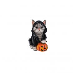 Ganz Halloween Costume Cat Figurine - With Jack-O-Lantern
