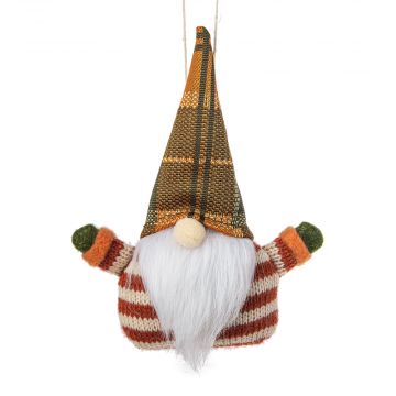 Ganz Stuffed Gnome Ornament - Red Stripes