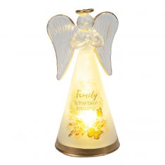 Ganz Light Up Angel Figurine - Family Is The Best Blessing