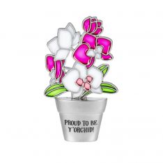 Ganz Flowershop Stained Glass "Proud To Be Y'Orchid" Figurine
