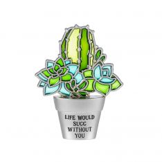 Ganz Flowershop Stained Glass "Life Would Succ Without You" Figurine