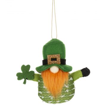 Ganz Leprechaun Gnome Ornament - Clover