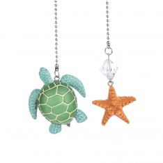Ganz Better Together Car Charm - Sea Turtle/Orange Starfish