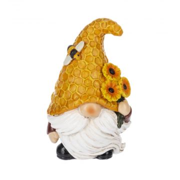 Ganz Bee Garden Honeycomb Gnome Figurine - Flowers