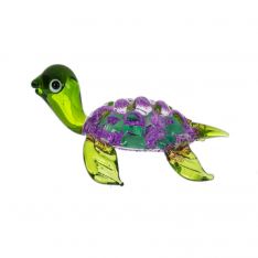 Ganz Miniature World Glass Purple Turtle Figurine