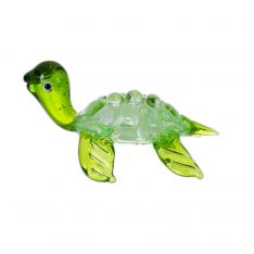 Ganz Miniature World Glass Green Turtle Figurine