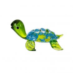 Ganz Miniature World Glass Blue Turtle Figurine