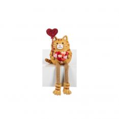 Ganz Pawsitively Yours Forever Cat Holding Heart Balloon Shelfsitter