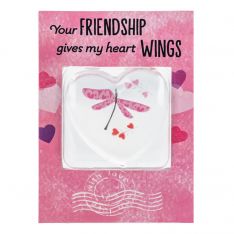 Ganz Love Bug Pocket Charm on Backer Card - Your Friendship Gives My Heart Wings