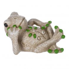 Ganz Pebble Frog Figurine - Laying Back