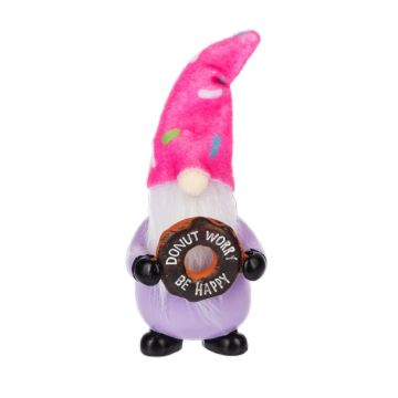 Ganz Celebration Gnome Figurine - Donut Worry Be Happy