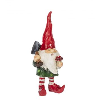 Ganz Cottagecore Mushroom Figurine - Gnome Holding Shovel